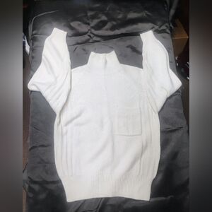 Mountain Blues White Knit Classic Turtleneck sweater Women’s M Y2K 90s Preppy